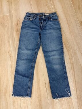 Woman’s  Blue Straight-Leg Denim Jeans